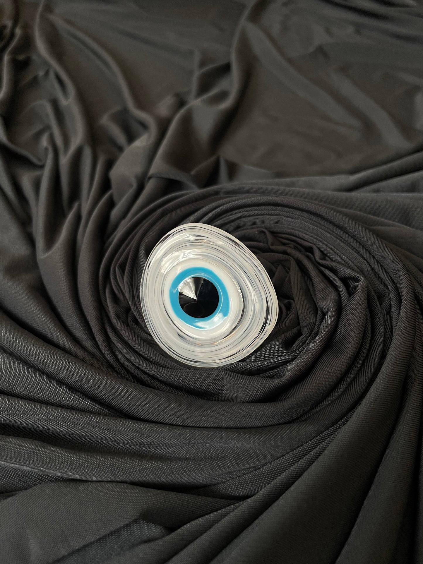 017 Evil Eye Glass Ring