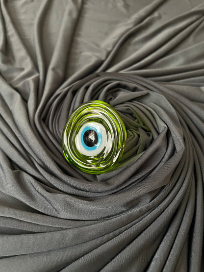 017 Evil Eye Glass Ring