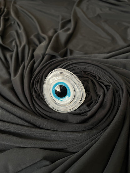 017 Evil Eye Glass Ring
